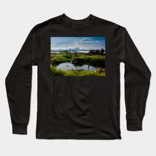 Toronto Skyline From Tommy Thompson Park Long Sleeve T-Shirt